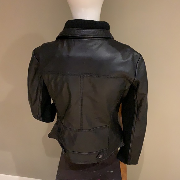 Michael Kors Black leather jacket size S - Picture 6 of 8